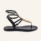 Elia 3 Straps Black Sandals