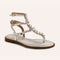 Sandalias plateadas Elia de 3 tiras