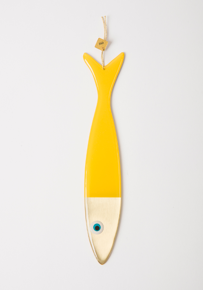 Décoration À Suspendre Sardine XL Jaune - Bord De L'Eau