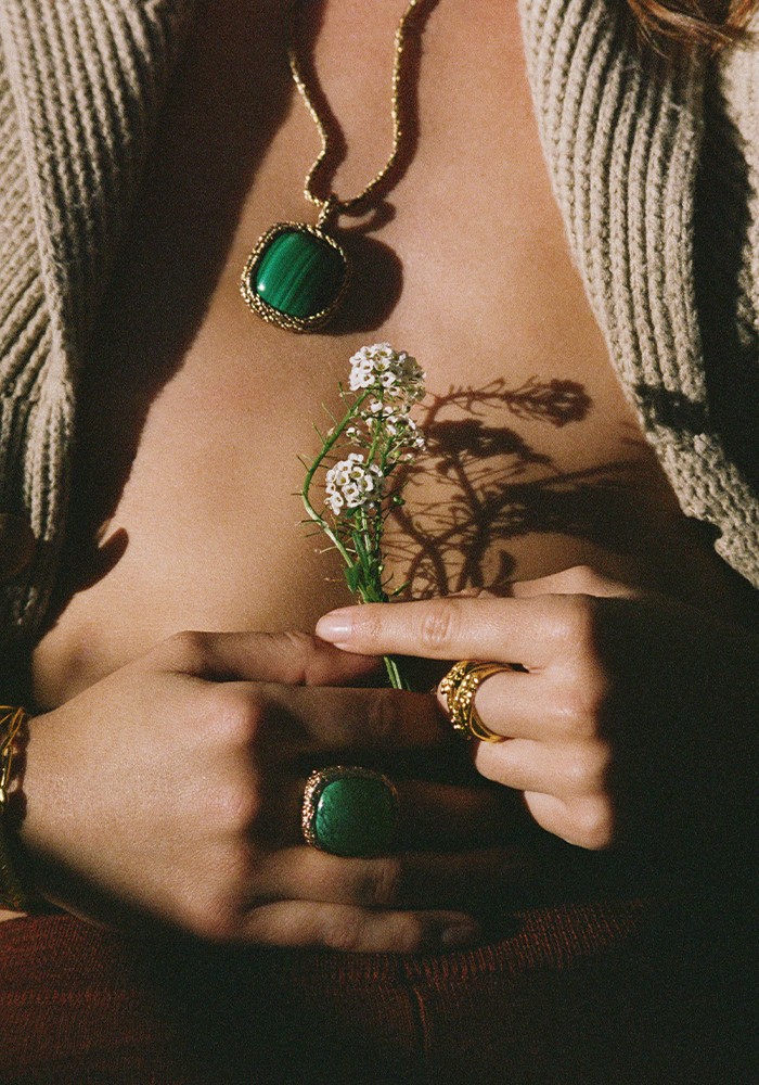 Bague Miki Malachite - Aurélie Bidermann