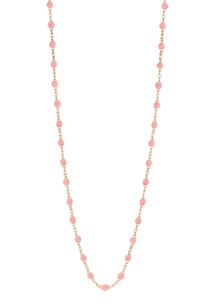 Sautoir Classique Gigi Or Blanc Et Résines Blush 86cm - Gigi Clozeau