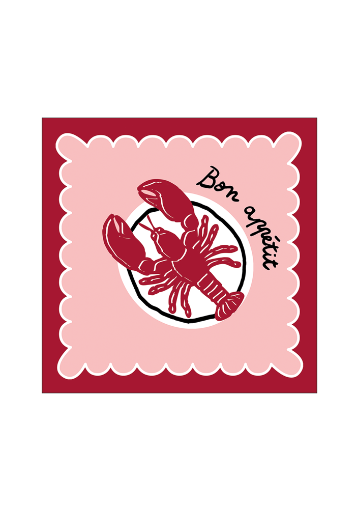 Lot De 20 Serviettes En Papier Homard Rouge - Blush Sélection