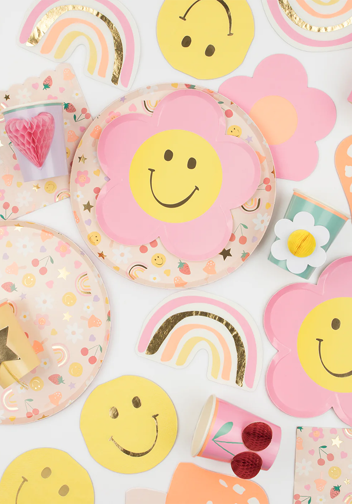 Lot De 16 Serviettes Happy Icons Motifs - Meri Meri