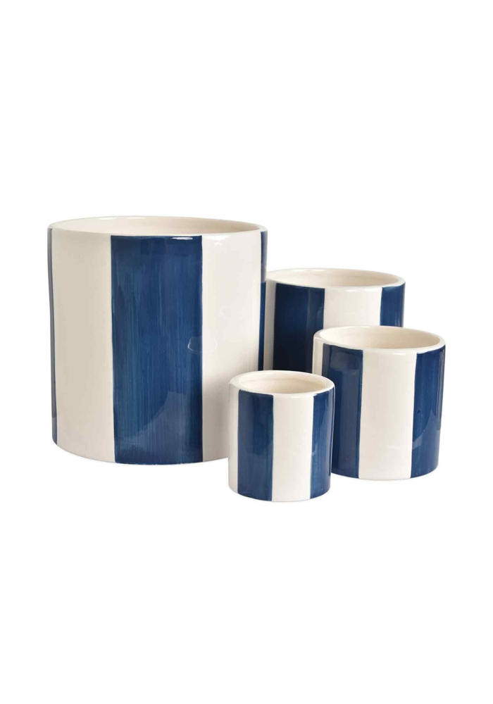 Set De 4 Pots Rayures Bleus - Blush Sélection