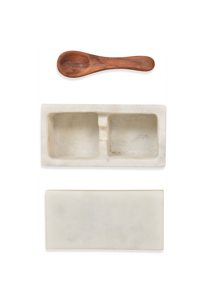 Boite En Marbre Pour Sel Et Poivre - Blush Sélection Décoration