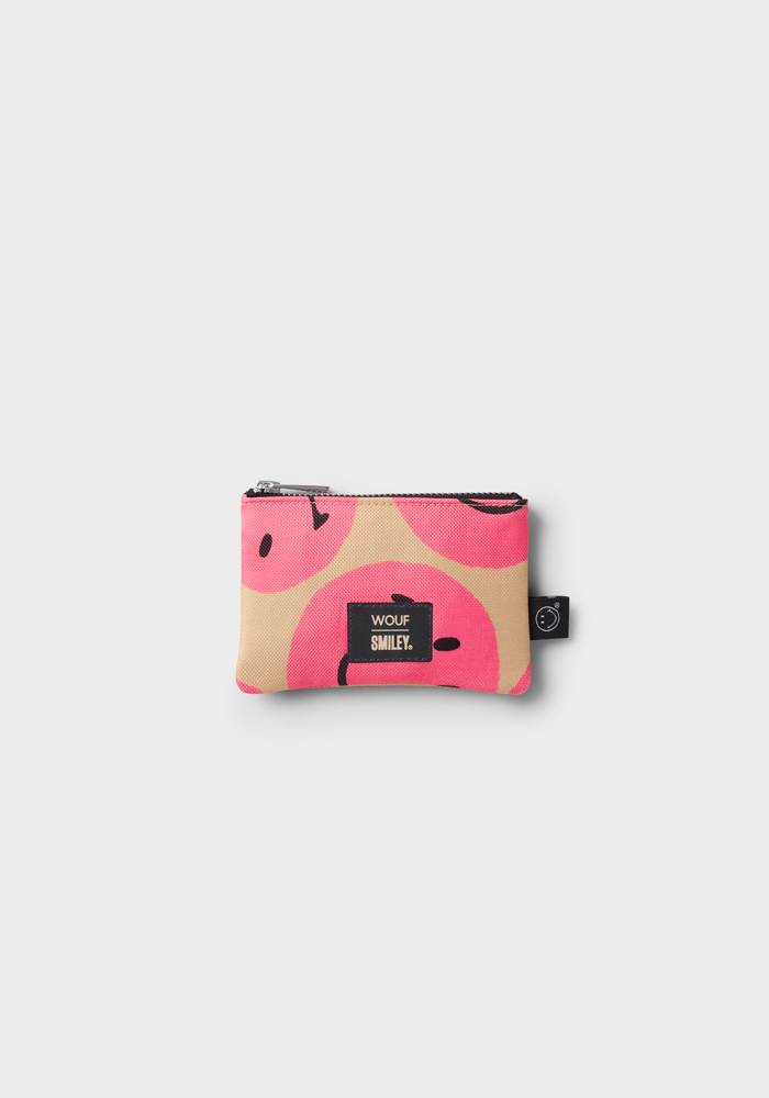 Porte Monnaie Small Pouch Smiley Pink - Wouf