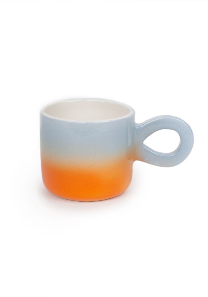 Tasse À Café Sunrise Orange Et Bleu - Blush Sélection