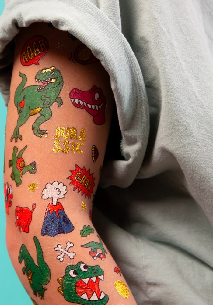 Pack of 50 Dinosaur Temporary Tattoos