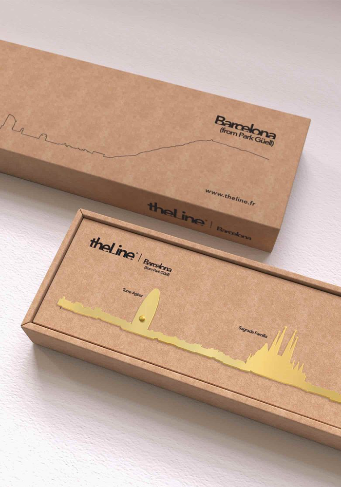 Skyline Barcelone 50cm Gold