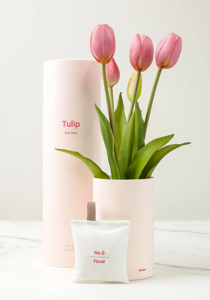 Bouquet De Fausses Tulipes Parfumés Violet Clair