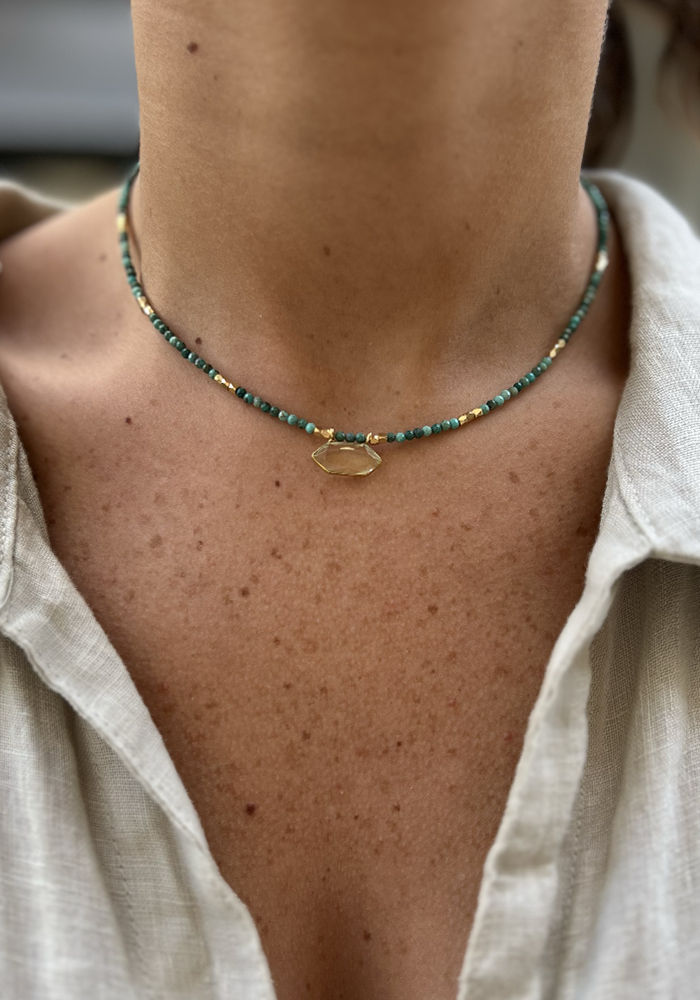 Choker Hexa Turquoise - Hanka Ïn