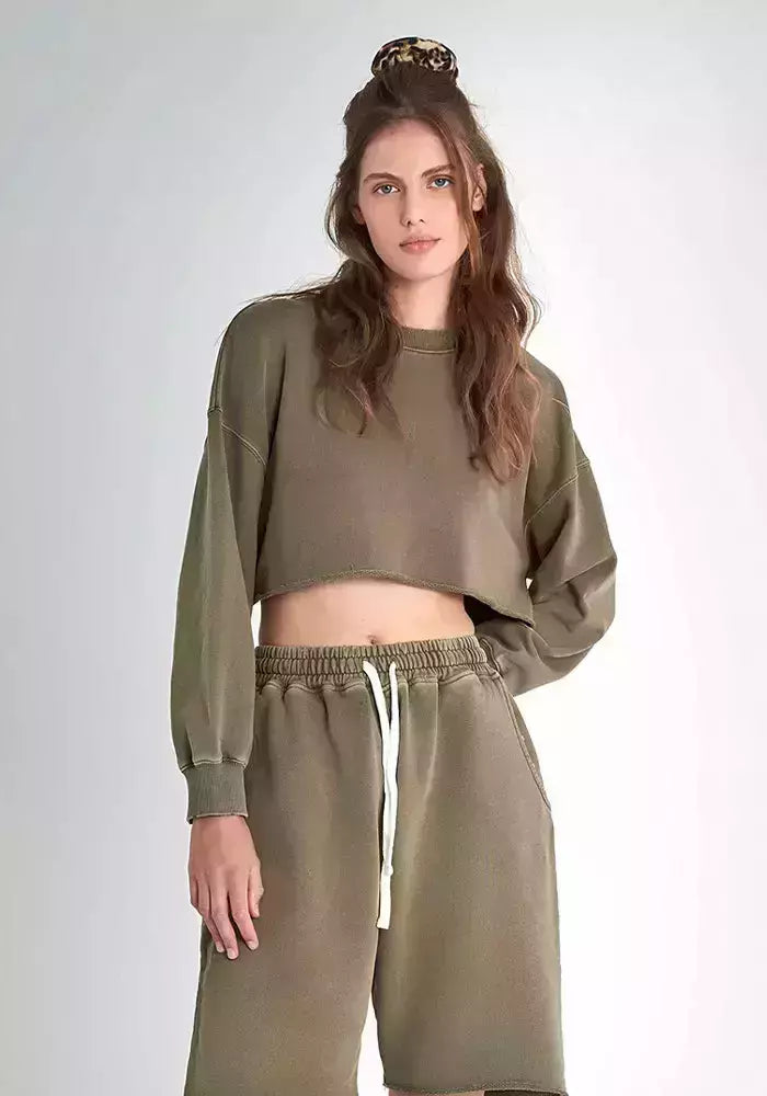 Sweat Urban Crop Kaki - Sweet Pants