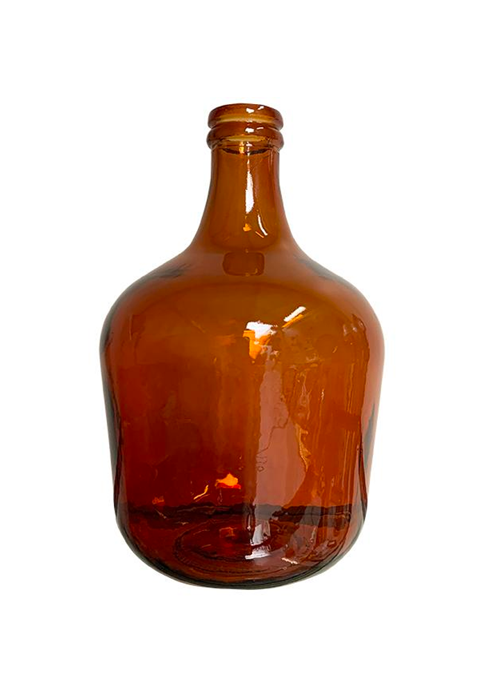 Vase Dame Jeanne Verre Ambré Grand Modèle - Blush Sélection Décoration
