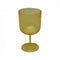 Vaso grande de color ámbar con tallo