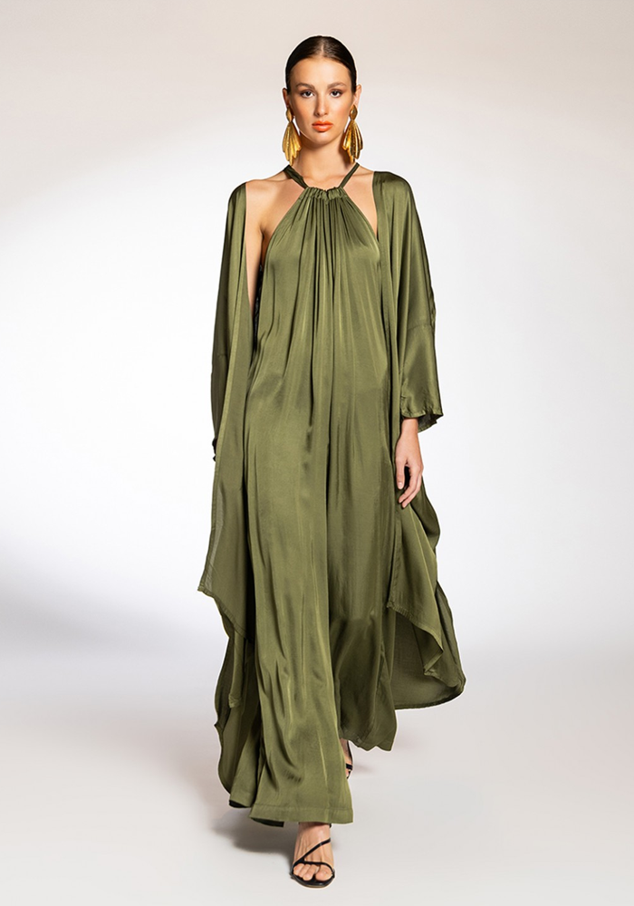 Veste Abaya Plain Elxis Olive - Join Clothes