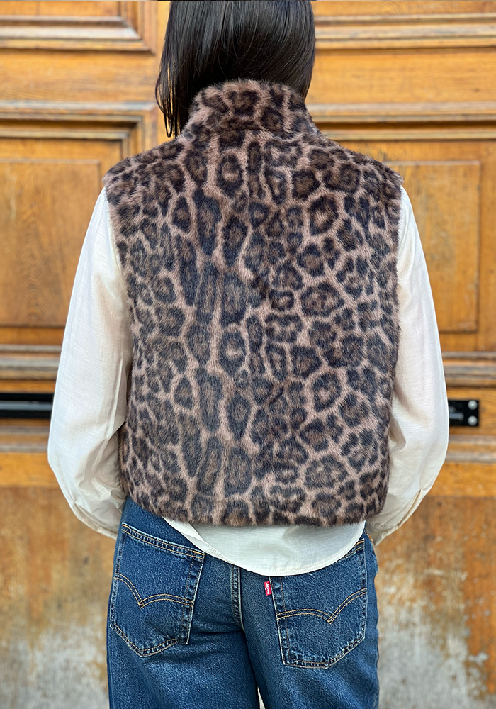 Gilet Eileen Léopard - Lou Andrea