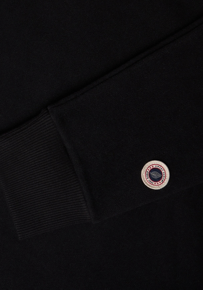Sweat Wide Zip Hood Black - Sweat Pants