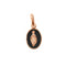 Pendentif Madone Or Rose Résine Noir