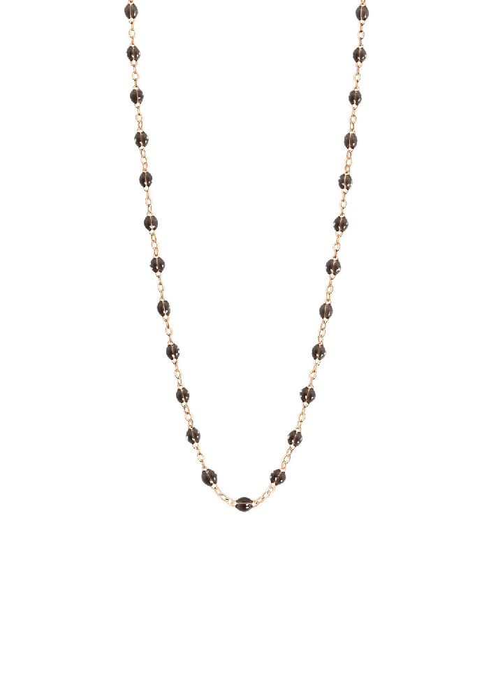 Collier Classique Gigi Or Rose Et Résines Quartz 45 cm - Gigi Clozeau