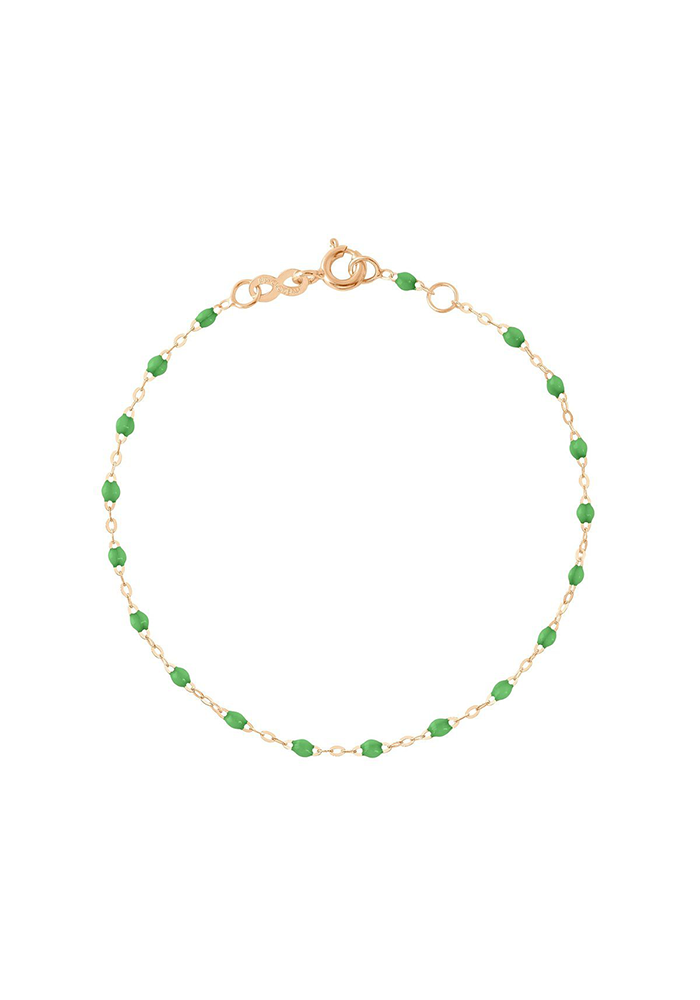 Bracelet Classique Gigi Or Rose Et Résines Prairie 17cm