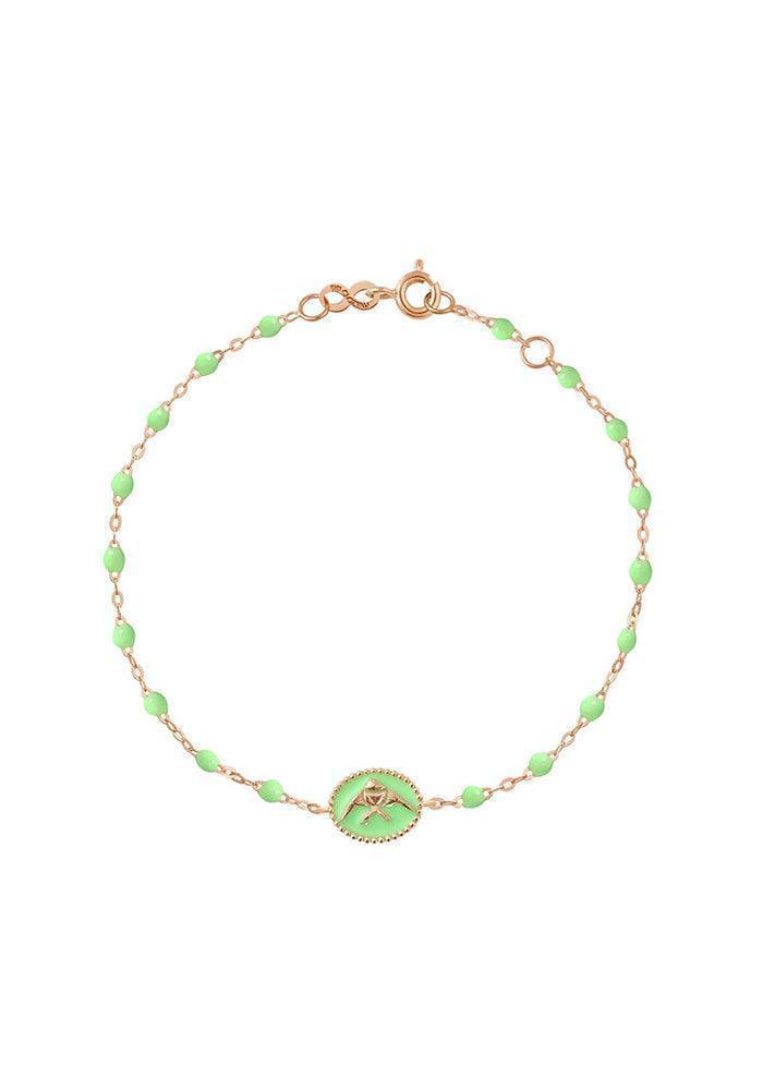 Pulsera Pez Ángel Oro Rosa Y Resinas De Anís 17 cm