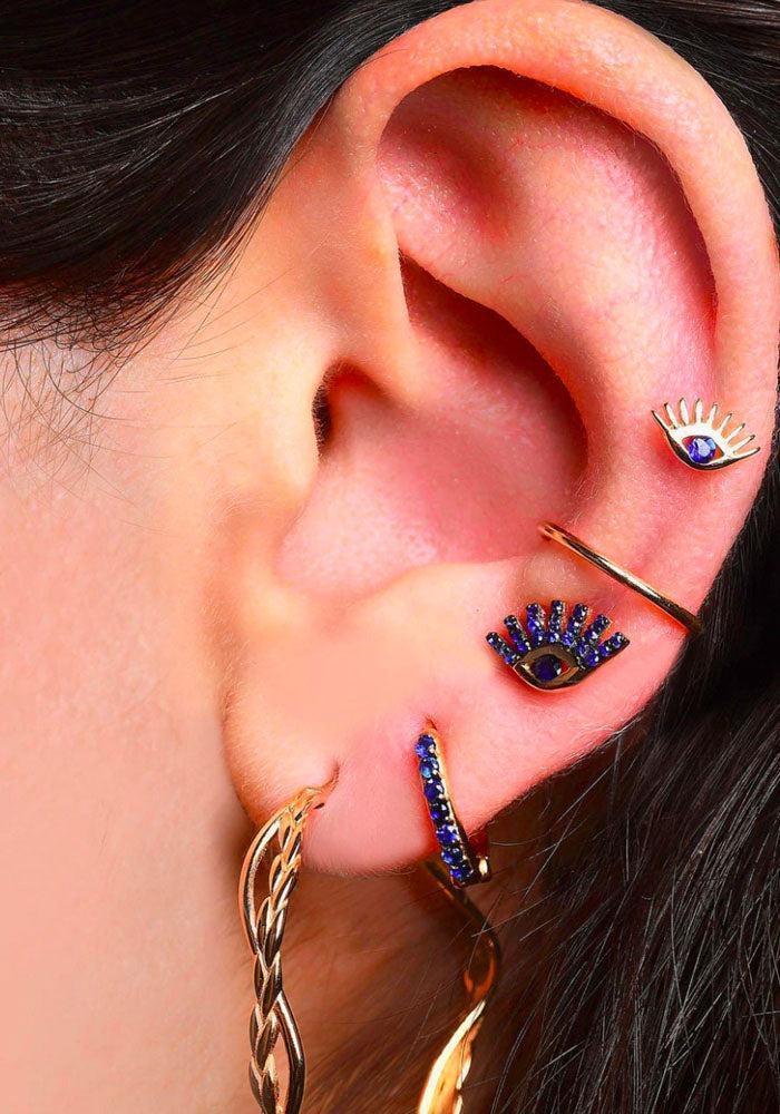 Boucle D'oreille " Mini Evil-Eye Piercing"
