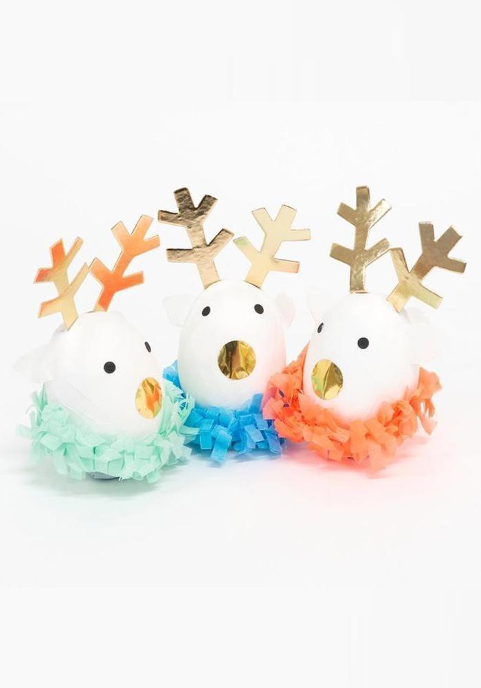 Set De 3 Boules Surprises "Tête De Renne"