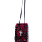Collar Largo Arizona De Cuero Cruz Roja