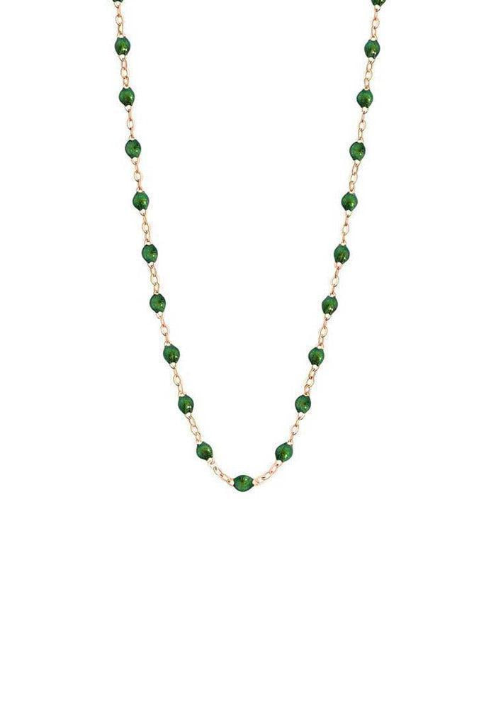 Gigi Classic Rose Gold and Resin Scarab Necklace 42cm