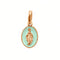 Pendentif Madone Or Rose Résine Jade