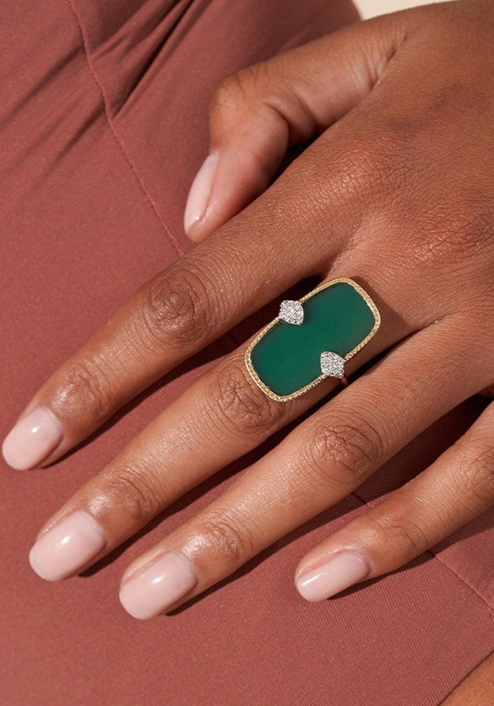 Bague Sangha Onyx Vert - Be Maad