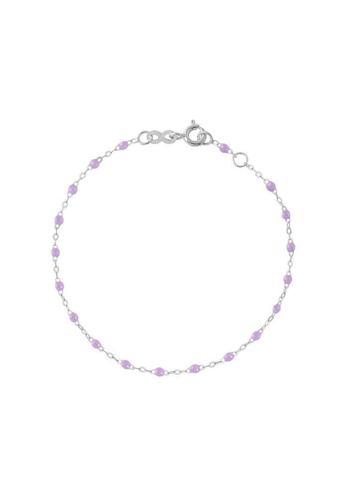 Bracelet Classique Gigi Or Blanc Et Résines Parme 15cm