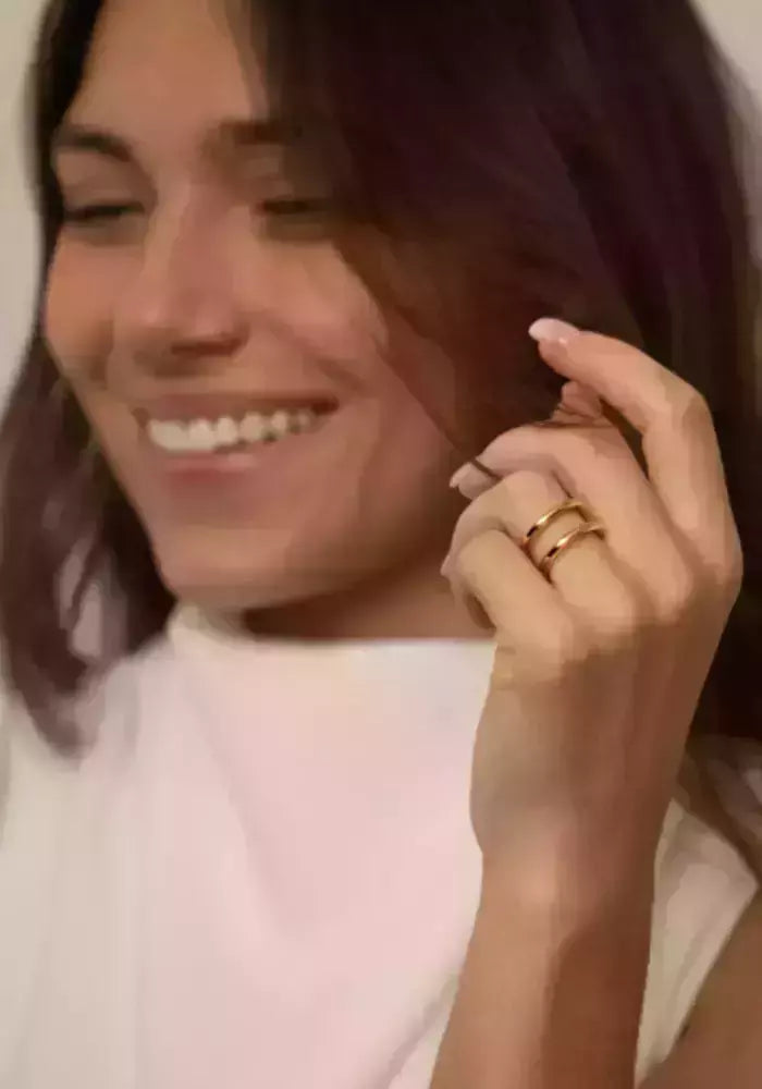 Bague L'Indépendante Réversible Vermeil - Mayrena