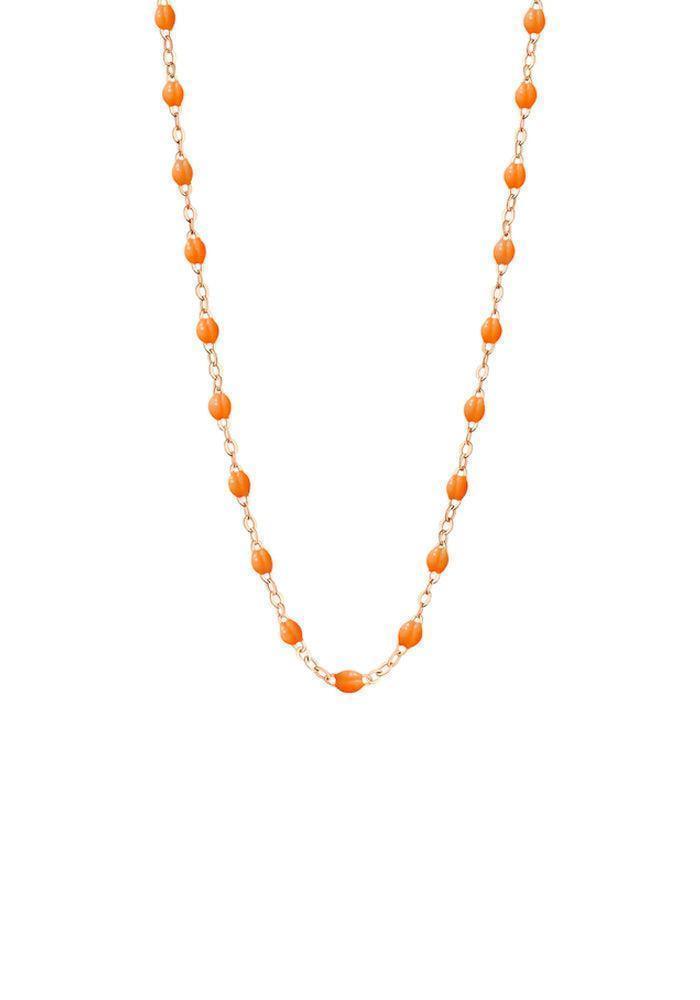 Collar Gigi Classic Oro Rosa Y Resinas Mandarina 42cm
