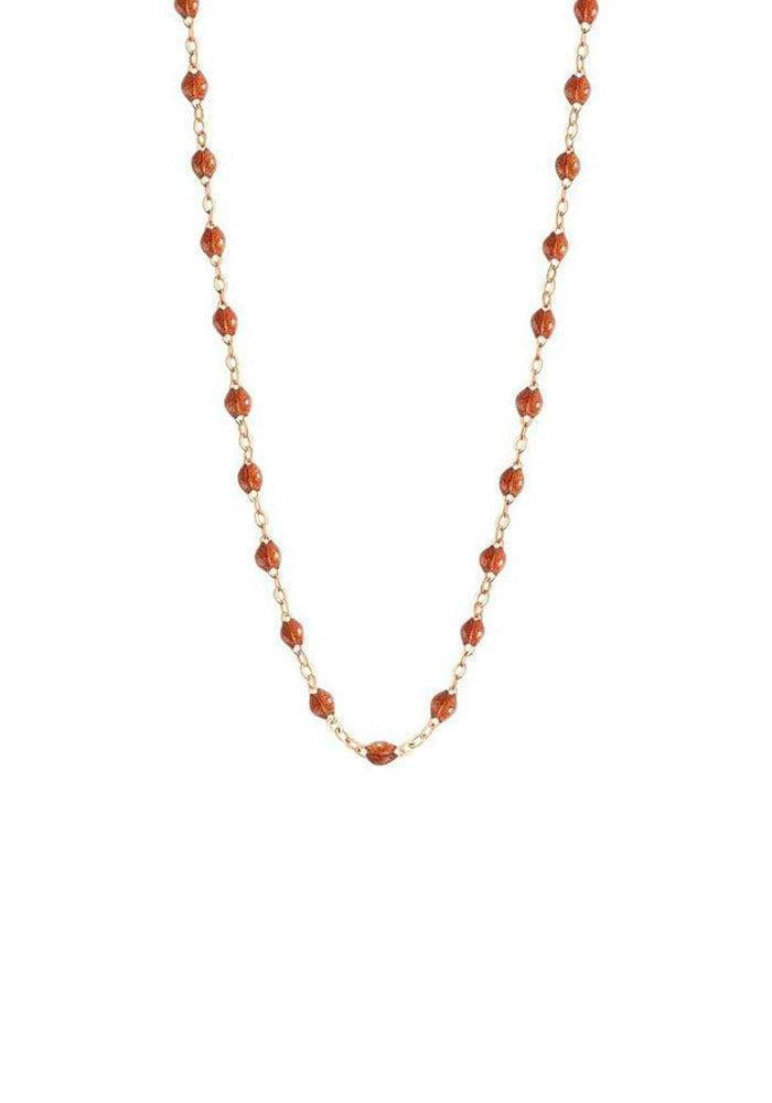 Collar Gigi Classic Oro rosa y resinas Fauve 42cm