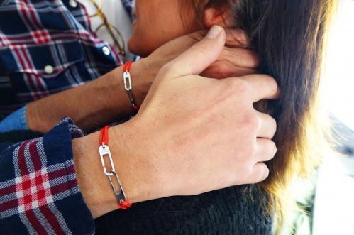 Bracelet "Osmose" Argent Taille XL Sur Lien