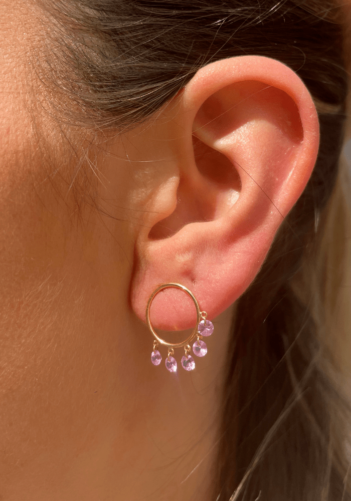 Boucle D'Oreille "Bohème" Saphirs