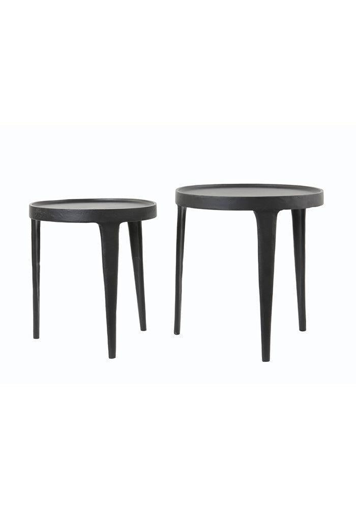 Set De 2 Tables Basses "Tobias" Métal Noir