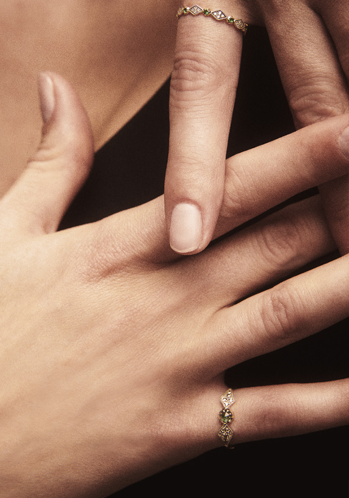 Bague Adèle Émeraude- Pascale Monvoisin