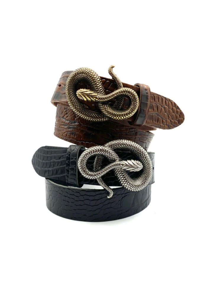 Boucle De Ceinture Serpent Doré - Yolete