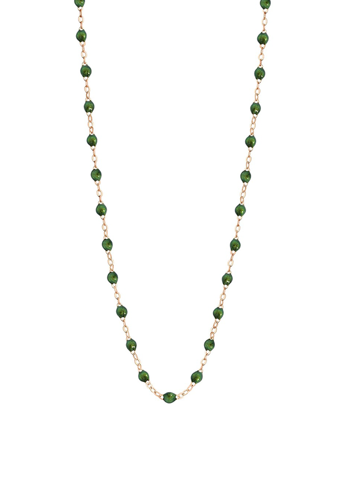 Collier Classique Gigi Or Rose et Résines Scarabée 50 cm - Gigi Clozeau
