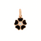 Black Resin Diamond Rose Gold Flower Pendant