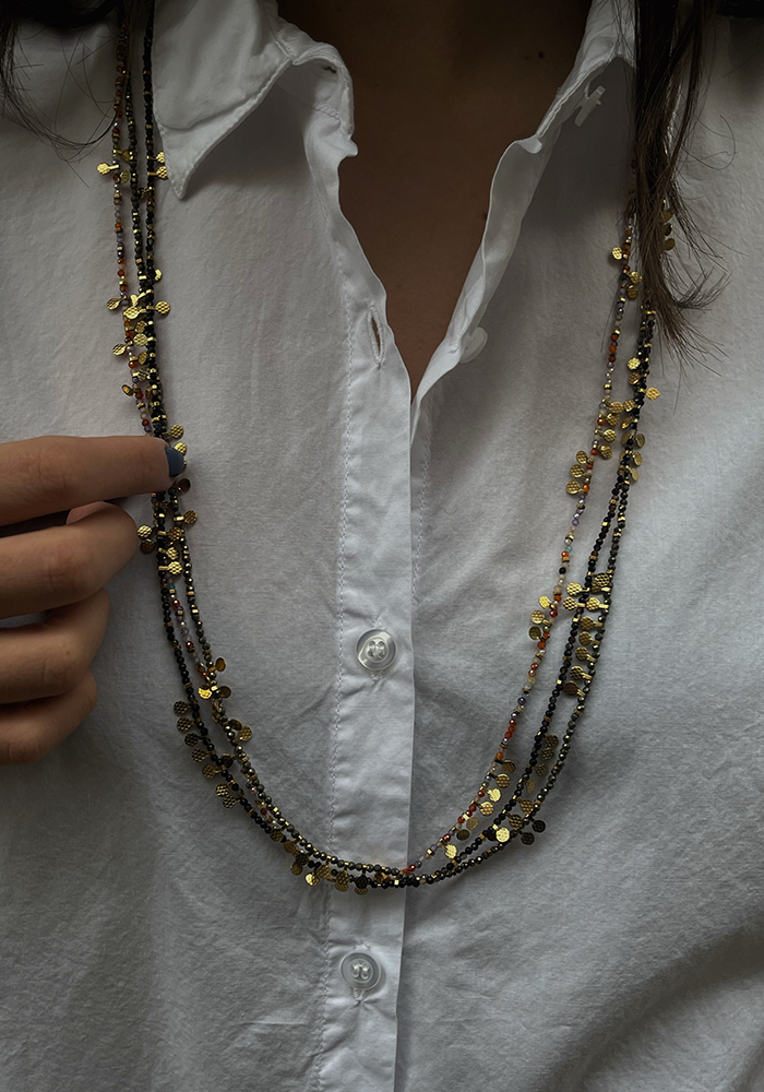 Sautoir Lara Pyrite - Blush Sélection
