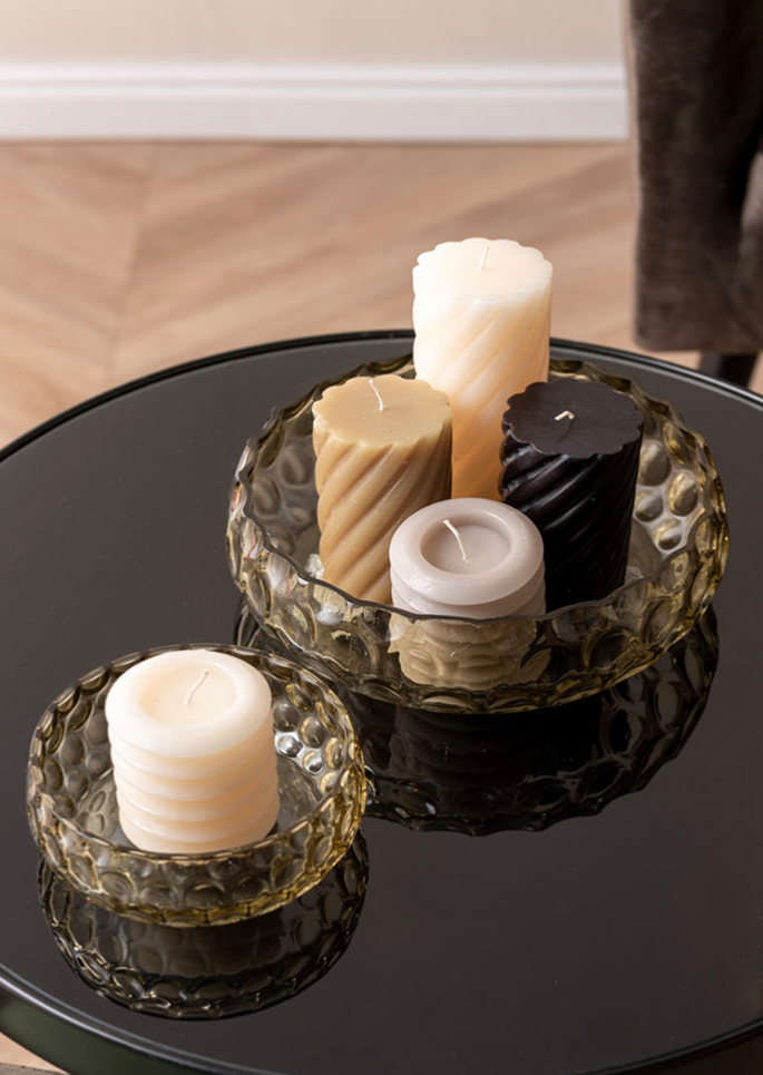 Bougie « Pillar Layered Circles »