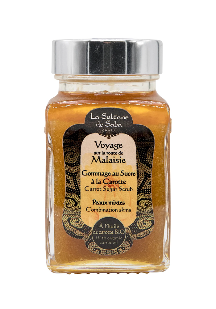 Gommage Visage Au Sucre À La Carotte Voyage Sur La Route De Malaisie 100g - La Sultane De Saba