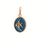 Pendentif Poisson Ange Or Rose Résine Bleu Céleste