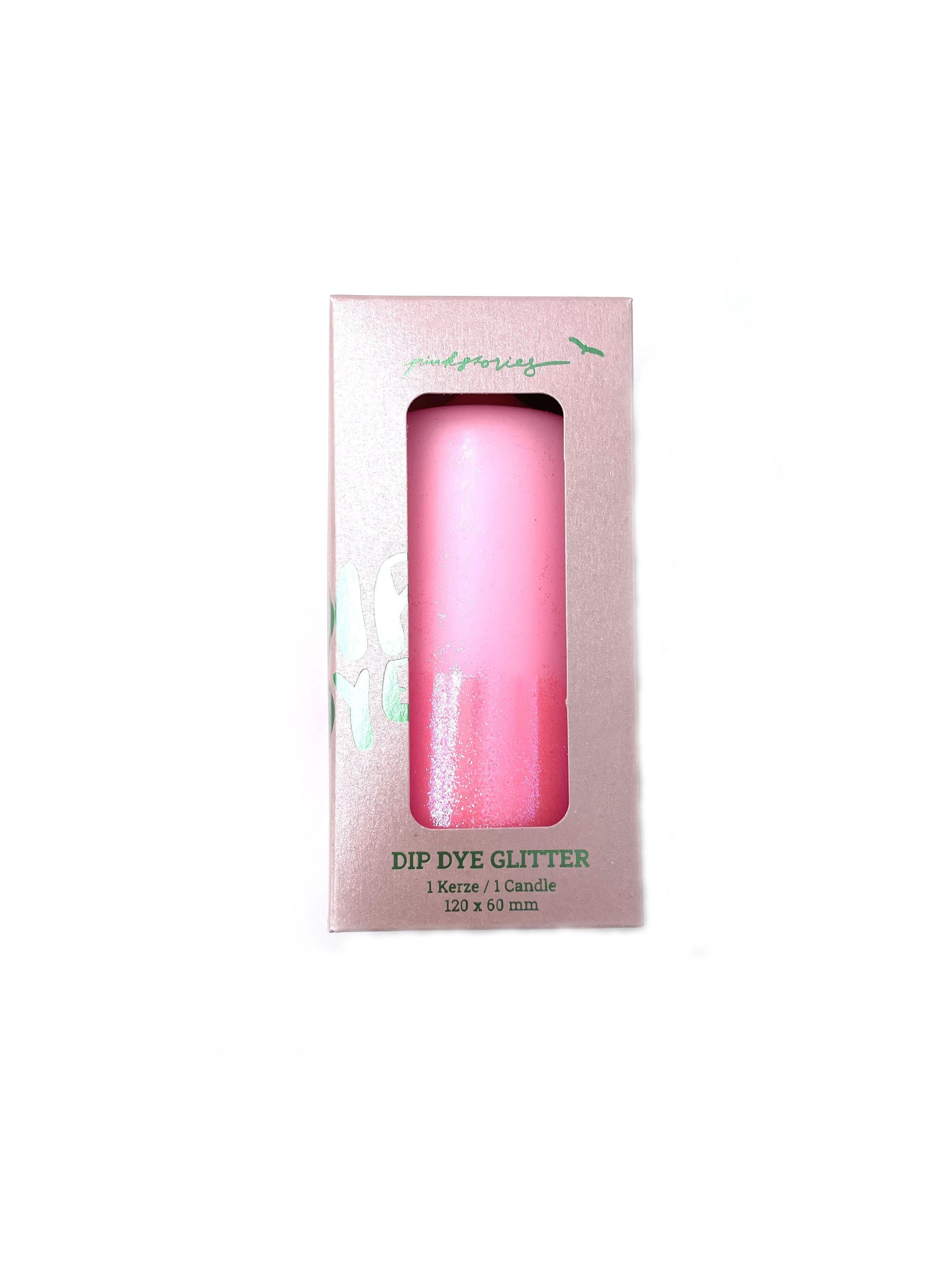 BOUGIE DIPDYE GLITTER PINK