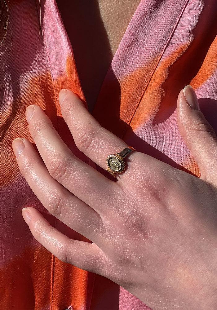 Bague Madone Camée Or Rose