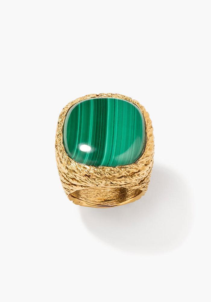 Bague Miki Malachite - Aurélie Bidermann