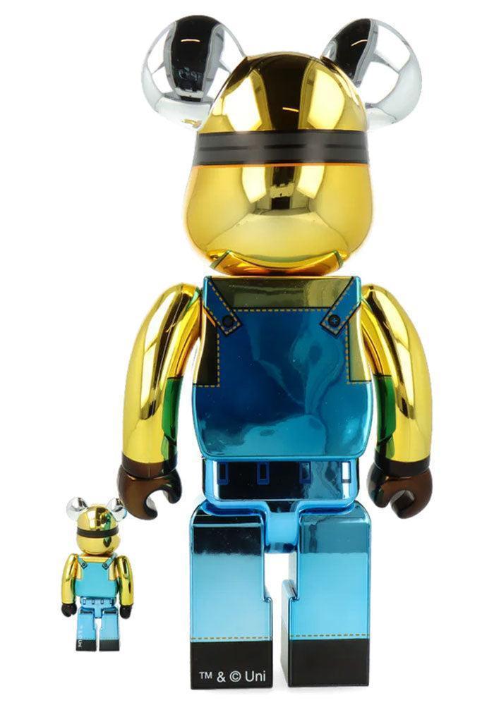Set De 2 Bearbrick Minions Dave Chrome